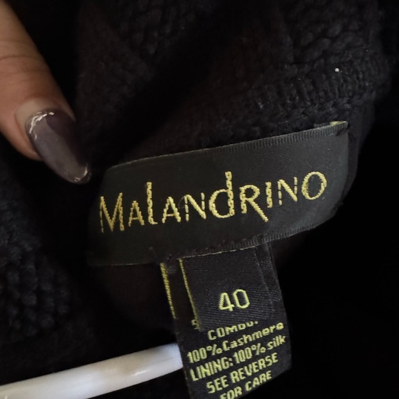 Malandrino Mohair / Cashmere Silk turtleneck ruffled sweater dress - Picture 5 of 8